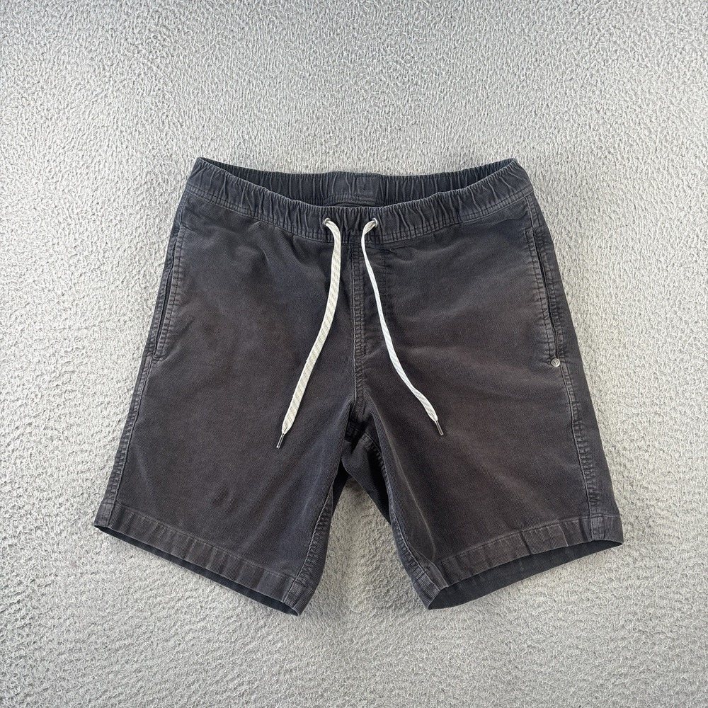 Vuori Optimist Shorts Mens Medium Corduroy Stretch Drawstring Gray V385